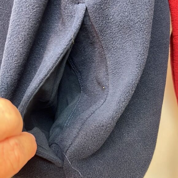 Lands End Mens red and navy blue snap fleece shirt size XL NWT - Picture 6 of 13